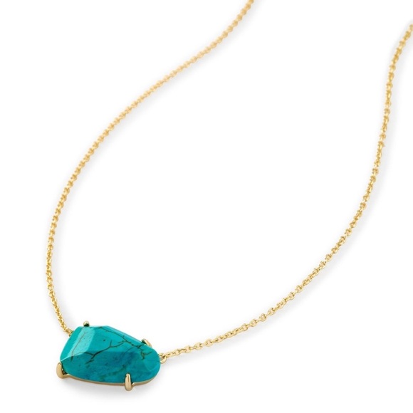 Kendra Scott Isla Gold Necklace In Turquoise - Picture 3 of 7